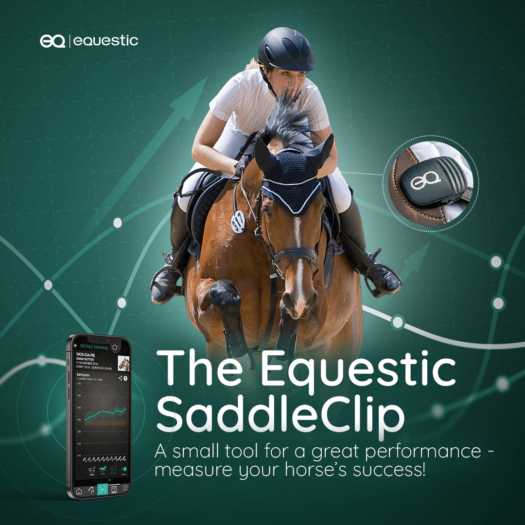 With the Equestic SaddleClip you can track improvements in symmetry, stride, and rhythm