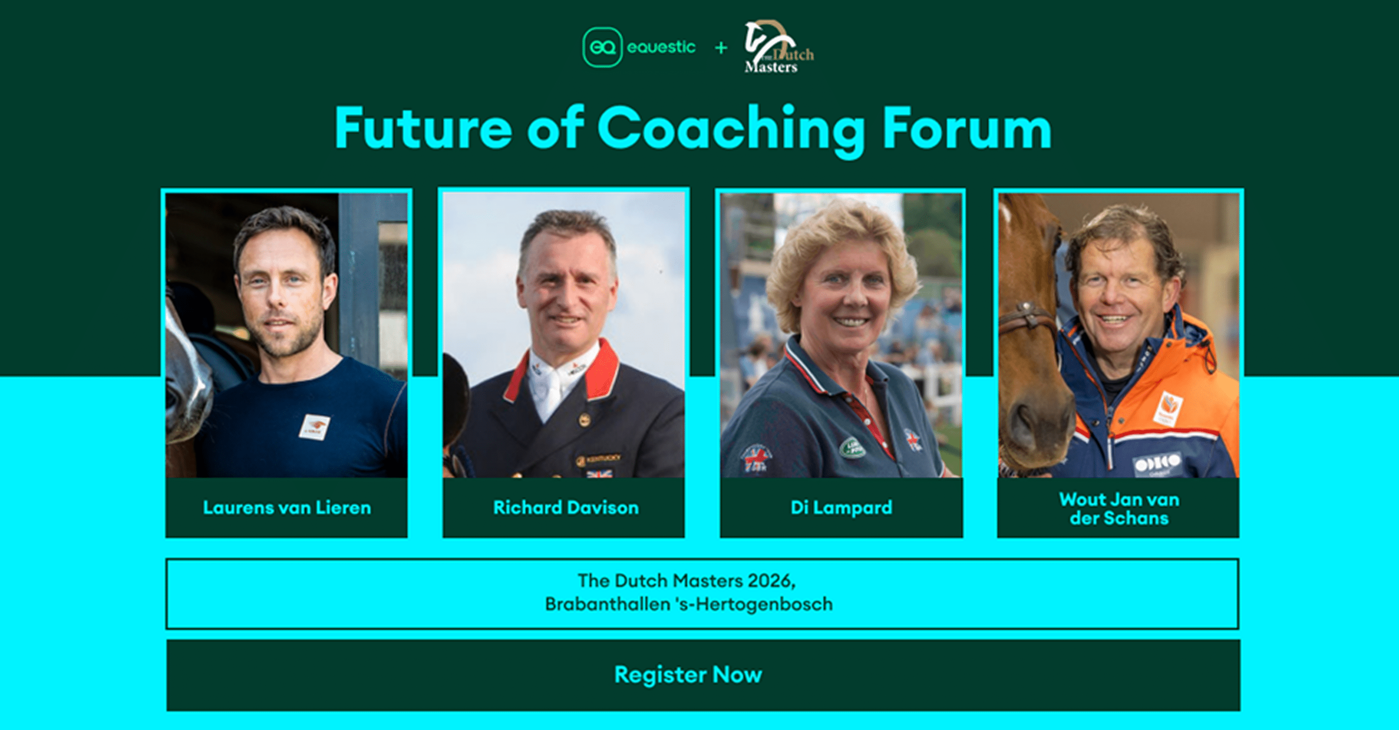 The Future of Coaching Forum speakers - Richard Davison, Di Lampard MBE, Laurens van Lieren, Wout Jan van der Schans, Leon Rutten